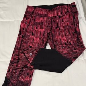 lululemon athletica Pink & Black Patterned Leggings